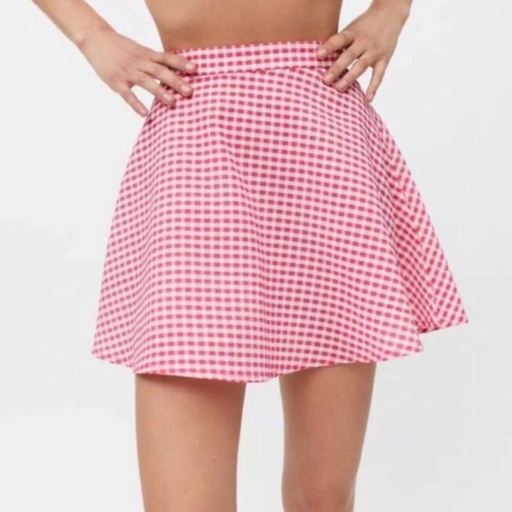 Urban Outfitters Pink Checkered Skirt- Size XS